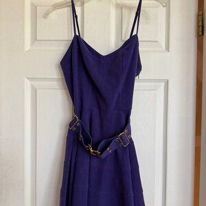 Guess by Marciano Purple Dress with Belt and Adjustable Straps $65